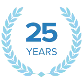 25 years experience badge